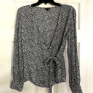 Talbots wrap blouse